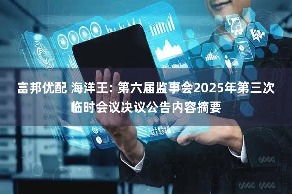 富邦优配 海洋王: 第六届监事会2025年第三次临时会议决议公告内容摘要