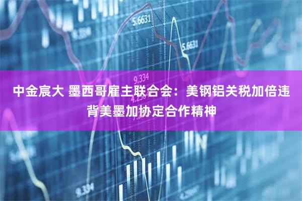 中金宸大 墨西哥雇主联合会：美钢铝关税加倍违背美墨加协定合作精神